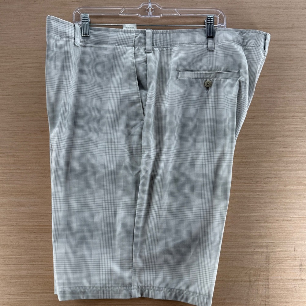 Ben‎ Hogan Mens Grey Plaid Performance Golf Shorts Size 46 Stretch Wicking